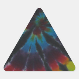 Deep Färg Spiral Swirl Tie Dye Triangelformat Klistermärke