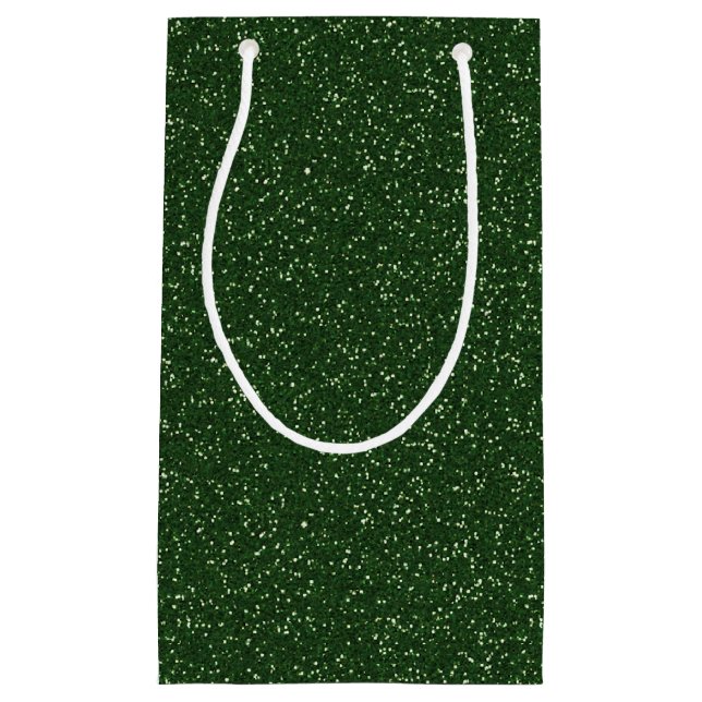Deep Forest Grönt Gnistra Glitter Gift Bag (Framsidan)