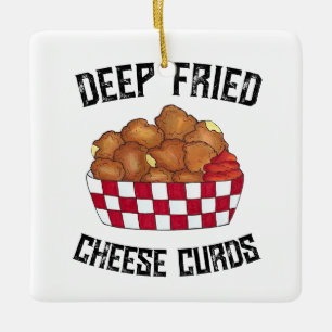 Deep Fried Cheese Curds Minnesota Wisconsin Food Julgransprydnad Keramik