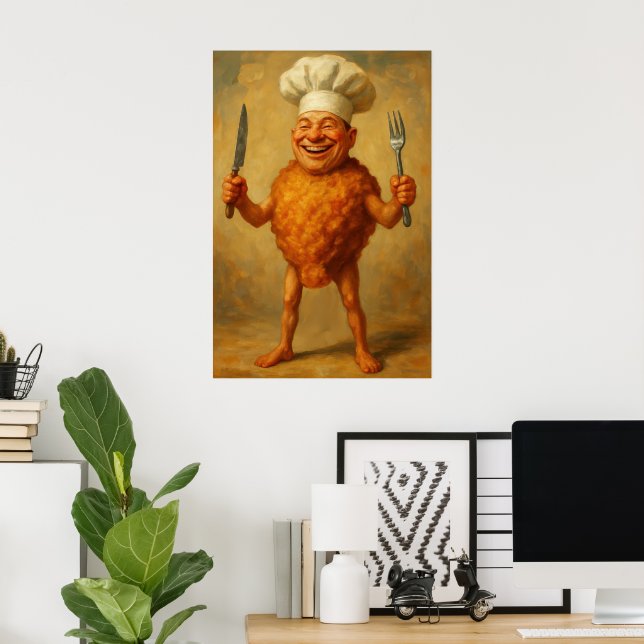 “Deep Fried Dreams” –  A Humorous Portrait Poster (Hemmakontoret)