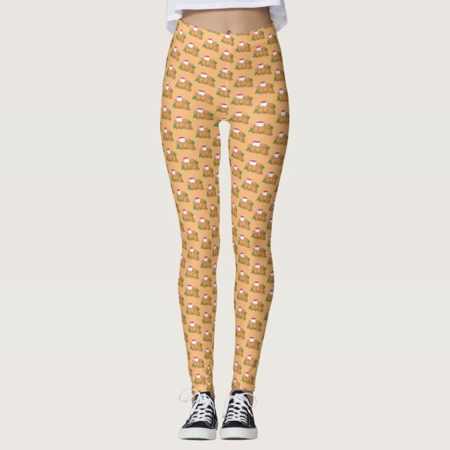 Deep Fried Rocky Mountain Prairie Oysters Wyoming Leggings (Framsida)