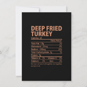 Deep Fried Turkey Costume Thanksgiving Food Nutrit Inbjudningar