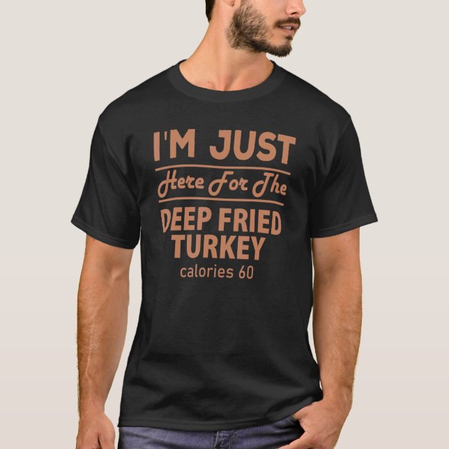 Deep Fried Turkey Costume Thanksgiving Food T Shirt (Framsida)