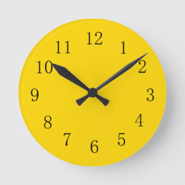 Deep Golden Gult Kitchen Clock Rund Klocka