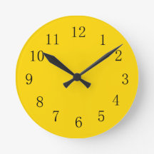 Deep Golden Gult Kitchen Clock