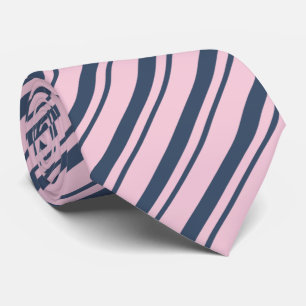 Deep Grått Blue och Rosa Rand Slips