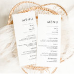 Deep Grått & White | Menyn Modern Minimal Bröllop Meny<br><div class="desc">Den här eleganten har bara en minimal sans serif-typografi,  förenklade djupgråtoner på vitt som bara ger den information som tjänar ett syfte. Samla dina kära kring en vacker måltid med vår chic och en enkel modern samling.</div>