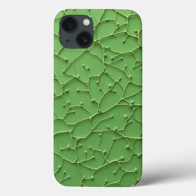 Deep Green Organic Textured iPhone Case (Baksida)