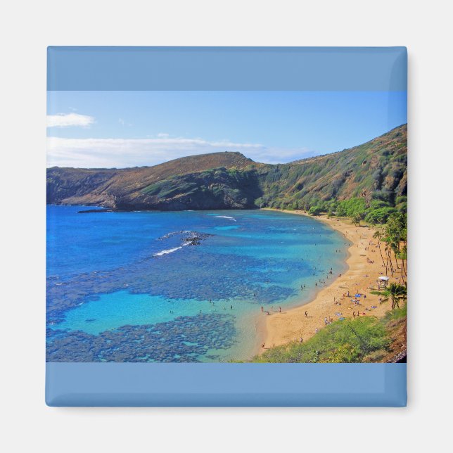 Deep Hanauma Bay 3, Honolulu, Oahu, Hawaii Inland Magnet (Framsidan)