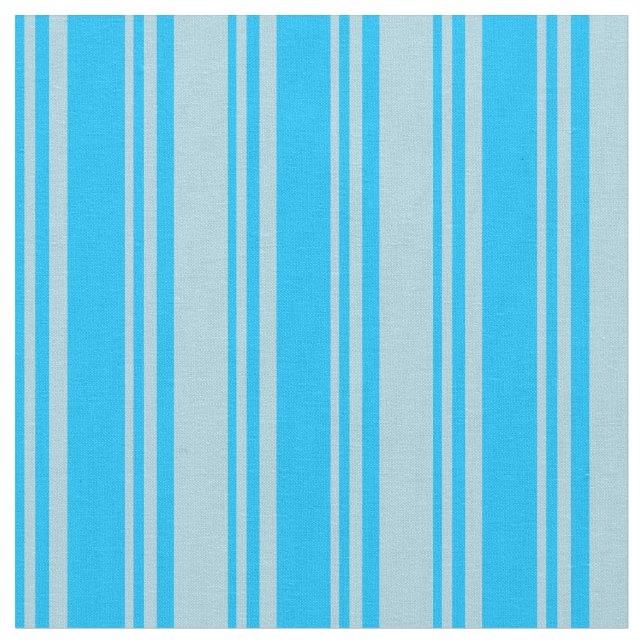 Deep Himlar Blue and Light Blue Färgad Rand Tyg (Närbild)