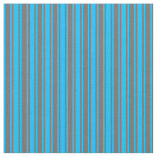 Deep Himlar Blue & Dim Grått Färgad Rand Tyg