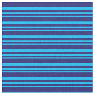 Deep Himlar Blue & Midnight Blue Färgad Linjer Tyg