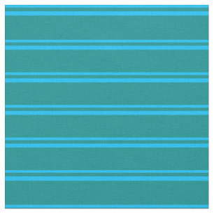 Deep Himlar Blue & Mörk Cyan Linjer/Rand Mönster Tyg