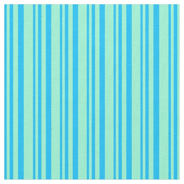 Deep Himlar Blue och Aquamarine Färgad Mönster Tyg (Närbild)