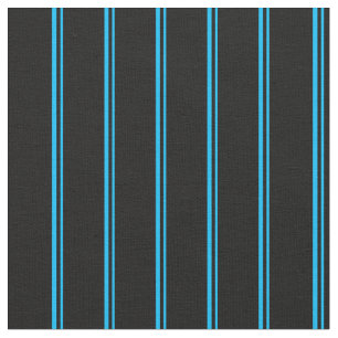 Deep Himlar Blue och Black Stripe/LINE Mönster Tyg