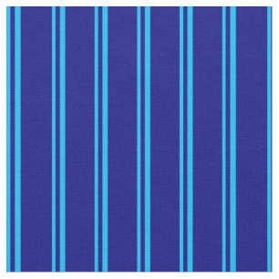 Deep Himlar Blue och Blue Stripe/Linted Mönster Tyg