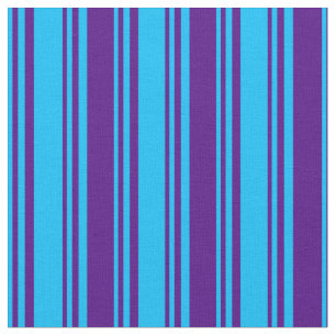 Deep Himlar Blue och Indigo Linjer Tyg