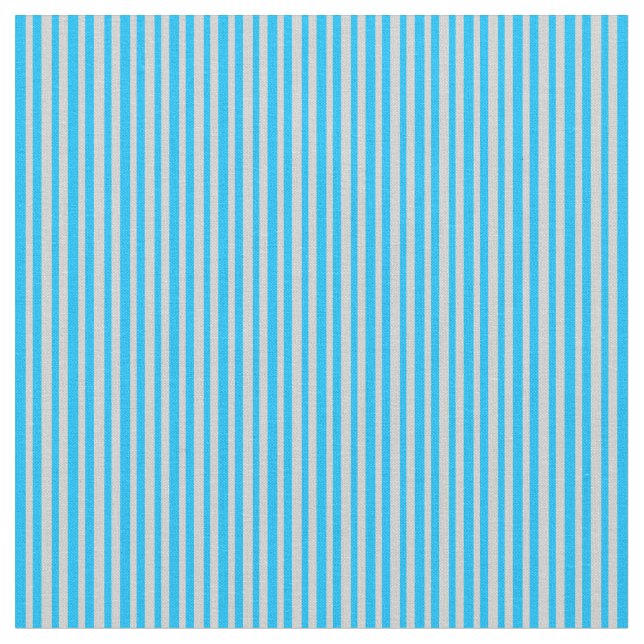 Deep Himlar Blue och Light Grått Färgad Linjer Tyg (Närbild)