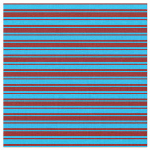 Deep Himlar Blue och Mörk Red Rand Mönster Tyg