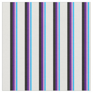 Deep Himlar Blue, Plum, Indigo, Black & White Linj Tyg