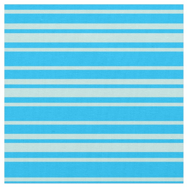 Deep Himlar Blue & Turcos Färgad Rand Tyg (Närbild)