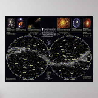 Deep Himlar Star Chart Poster