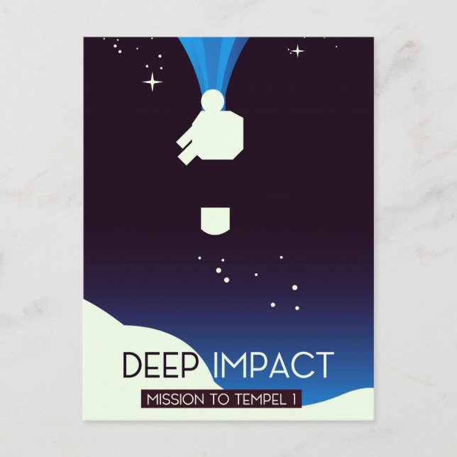 Deep Impact Rymdkonst Vykort (Framsida)