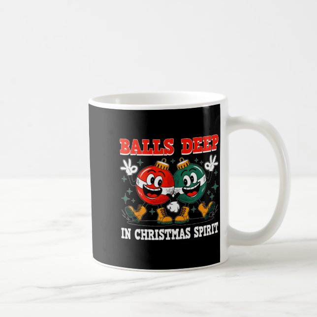 Deep In Christmas Srit Christmas Humorous Festive  Kaffemugg (Höger)