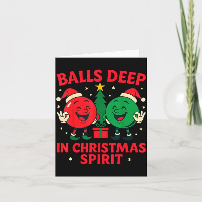 Deep In Christmas Srit Funny Adult Christmas Humor Kort (Framsida)