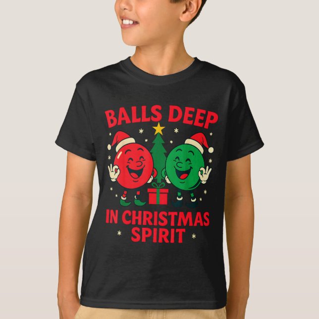 Deep In Christmas Srit Funny Adult Christmas Humor T Shirt (Framsida)