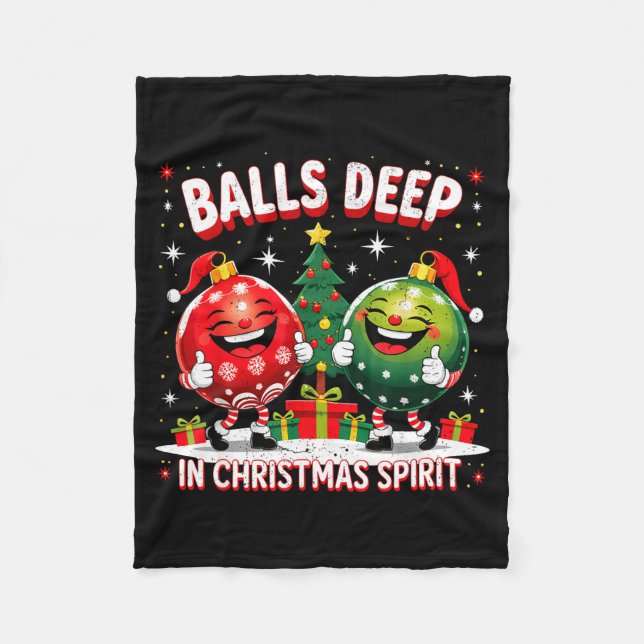 Deep In Christmas Srit Funny Ornament  Fleecefilt (Framsidan)