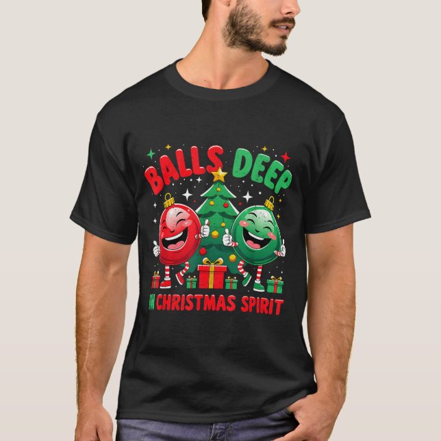 Deep In Christmas Srit Funny Ornament  T Shirt (Framsida)