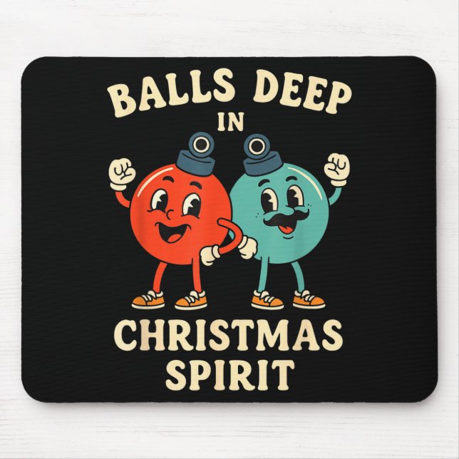 Deep In Christmas Srit Funny Retro Holiday Humor  Musmatta (Framsidan)