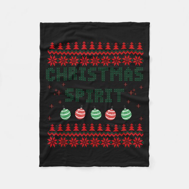 Deep In The Christmas Srit Matching Couples Ugly  Fleecefilt (Framsidan)