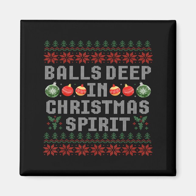 Deep In The Christmas Srit Matching Couples Ugly  Magnet (Framsidan)