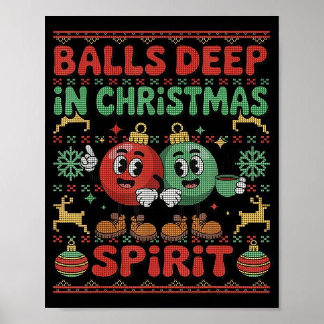 Deep In The Christmas Srit Xmas Husband Ugly Sweat Poster (Framsidan)