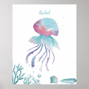 Deep Jellyfish Kärlek Anpassade Poster