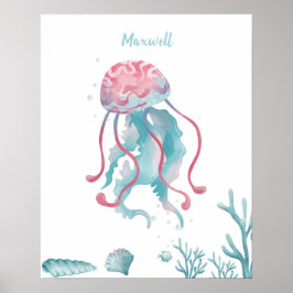 Deep Jellyfish Kärlek Anpassade Poster