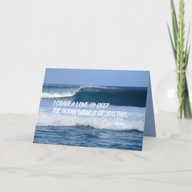 DEEP KÄRLEK CRAVE RUMI QUOTE KORT (Framsida)