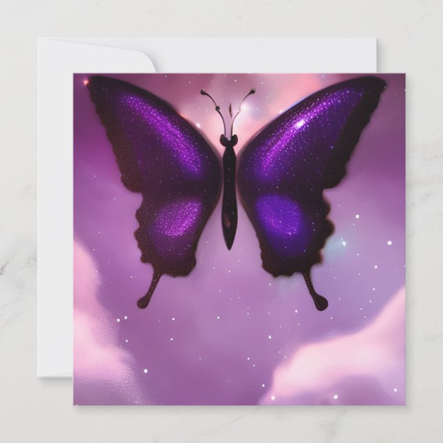 Deep Lila Butterfly Card (Framsida)