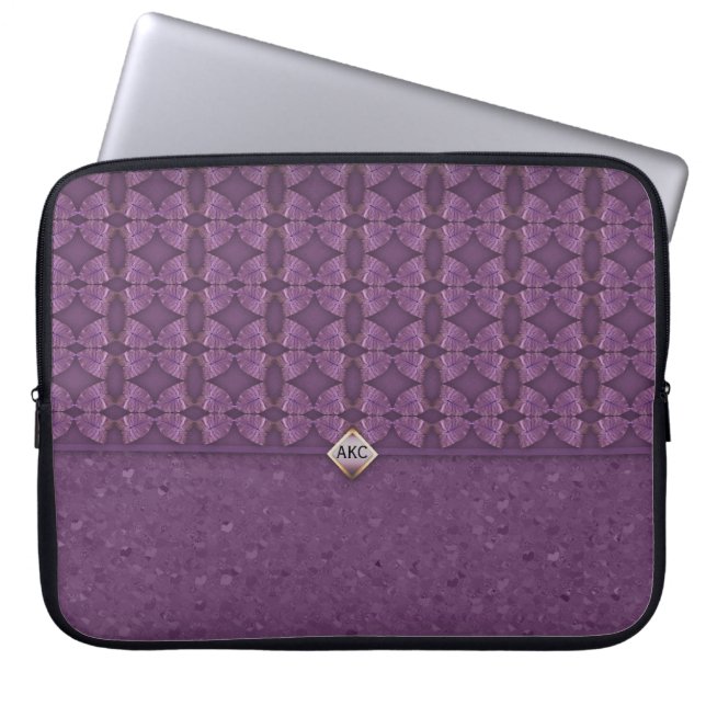 Deep Lila Clutch Bag Laptop Sleeve (Framsidan)