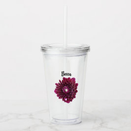 Deep Lila Dahlia Flower Personlig Take Away Mugg