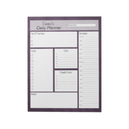 Deep Lila Daily Planner Anteckningsblock