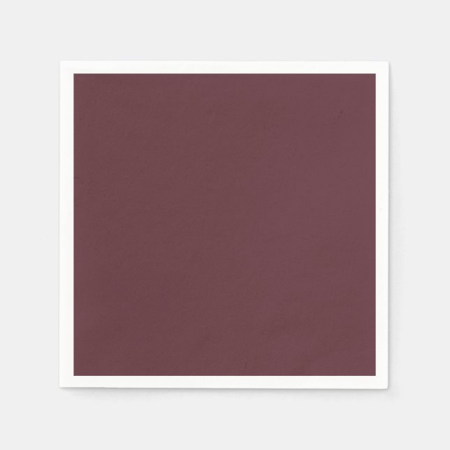 Deep Maroon Solid Color Pappersservett (Framsidan)