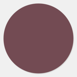 Deep Maroon Solid Färg Runt Klistermärke