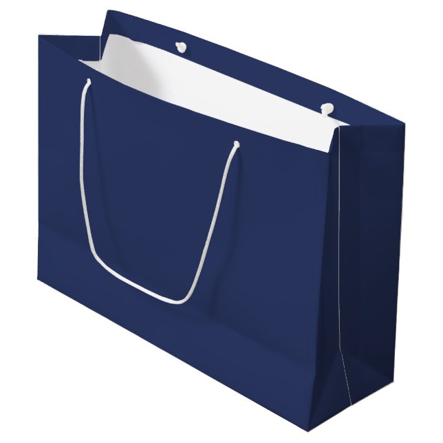 Deep Medium Navy Blue Larft Gift Bag (Framsidan Vinklad)