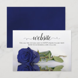 Deep Navy Blue Ro Elegant bröllop webbplats Tilläggskort