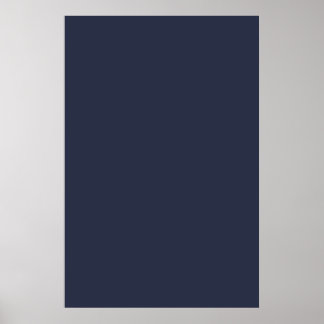 Deep Navy Mörk blått Solid Trend Färg - bakgrund Poster
