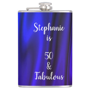 Deep Neon Blue Silky Satin Shiny 50 & Fabulous Fickplunta