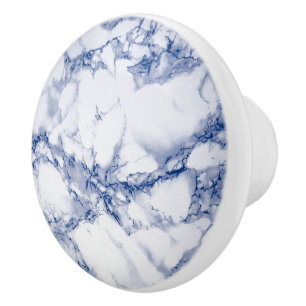 Deep Ocean Blue Marble Knopp